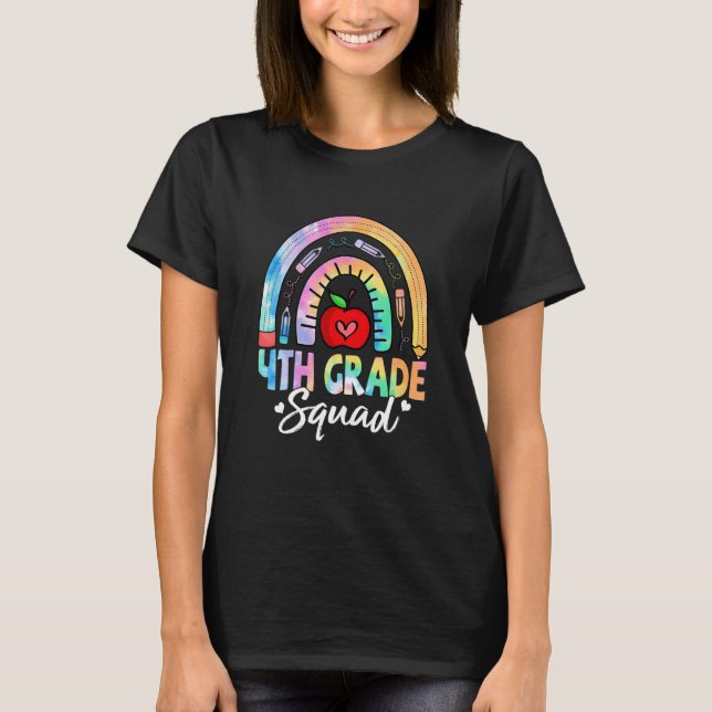 Kids 4th Grade Squad Back To School Fourth Grade T T-Shirt (Front)