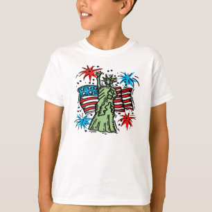 Kid's 4th of July Shirt: "Lady Liberty" T-Shirt