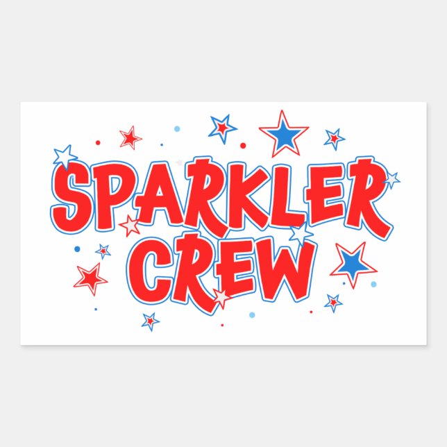 Kids 4th of July Shirt: Sparkler Crew Sticker (Front)
