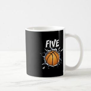 Kids 5 Year Old Basketball Birthday Party Theme 5t Coffee Mug