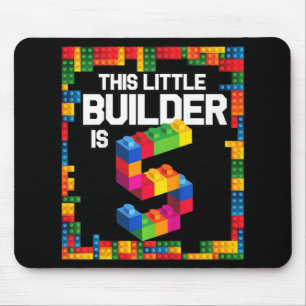 Kids 5 Year Old Building Blocks Birthday Brick 5t Mouse Pad