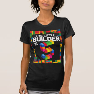 Kids 5 Year Old Building Blocks Birthday Brick 5t T-Shirt