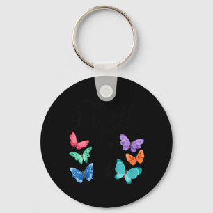 Kids 5 Year Old Butterfly Birthday Girls 5th Girl Keychain