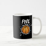 Kids 5 Year Old Bysketbyll Birthday Party Theme 5t Coffee Mug<br><div class="desc">Kids 5 Year Old Bysketbyll Birthday Party Theme 5th Boy Girl Gift</div>