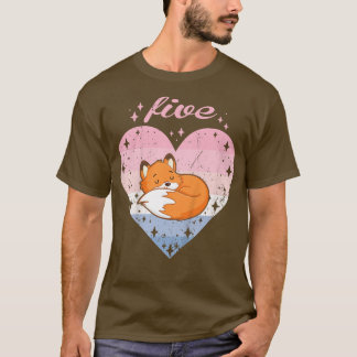 Kids 5 Year Old Cute Fo Birthday Girl 5th Bday519 T-Shirt