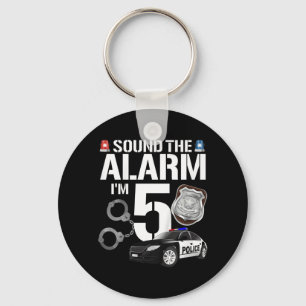 Kids 5 Year Old Police Birthday Officer Cop Car 5t Keychain