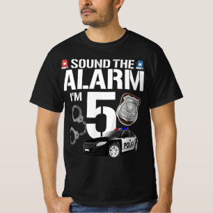 Kids 5 Year Old Police Birthday Officer Cop Car 5t T-Shirt