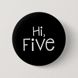 Kids 5th Birthday  & 5 Year Old Outfit Kindergarte 2 Inch Round Button