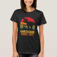 Kids 5th Birthday Boy Dinosaur Trex 5 Year Old Awe