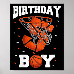 Kids 5th Birthday Bysketbyll Kids Poster