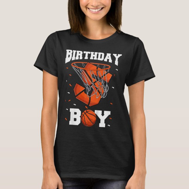 Kids 5th Birthday Bysketbyll Kids  T-Shirt (Front)