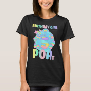 Kids 5th Birthday Fidget Toy Pop It Birthday Girl T-Shirt
