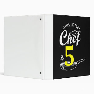 Kids 5th birthday gift Cook 5 year old Binder
