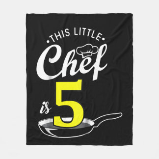 Kids 5th birthday gift | Cook 5 year old Fleece Blanket