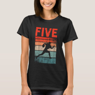 Kids 5th Birthday Retro American Football 5 Years T-Shirt