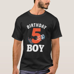 Kids 5th Birthday Soccer Boy 5 Year Old Soccer Pla T-Shirt