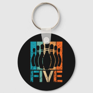 Kids 5th Bowling Birthday 5 Year Old Birthday Bowl Keychain