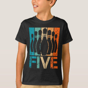 Kids 5th Bowling Birthday 5 Year Old Birthday Bowl T-Shirt