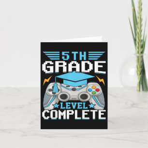 Kids 5th Grade Level Complete Gamer Class Of 2024 Card