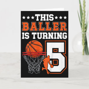 Kids 5th Sketll Birthday 5 Year Old Sketll Player Card
