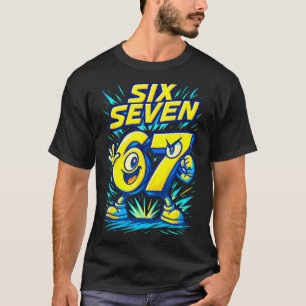 Kids 67 Six Seven Italian Brainrot 6 7 Funny Meme  T-Shirt