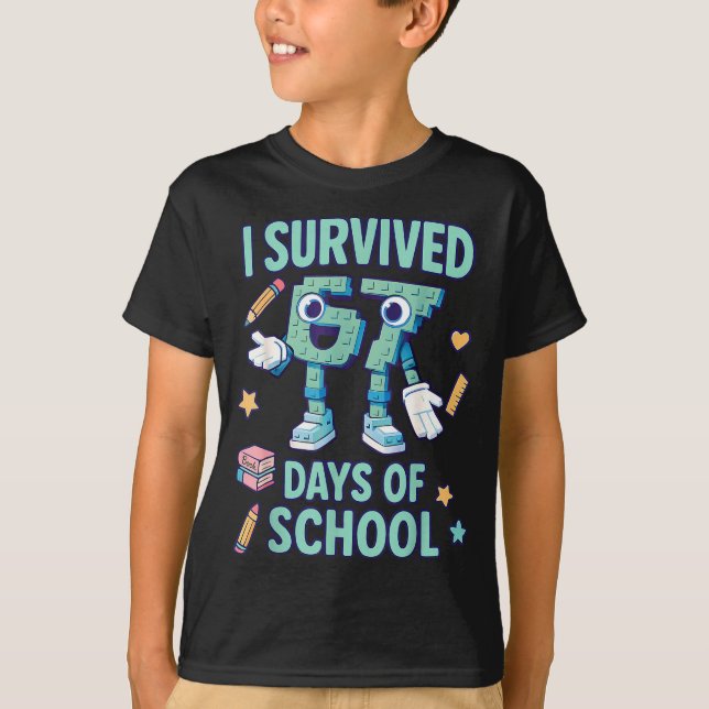 Kids 6-7 Meme I Survived 67 Days Of School  T-Shirt (Front)