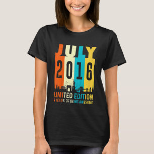 Kids 6 Made In July 2016 6th Birthday T-Shirt