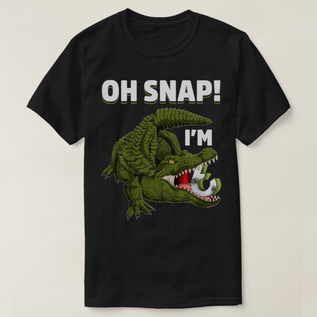 Kids 6 Year Old Crocodile Reptile 6th Birthday Par T-Shirt (Design Front)