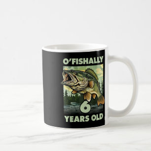 Kids 6 Year Old Fisherman O'fishally 6 Fishing 6th Coffee Mug
