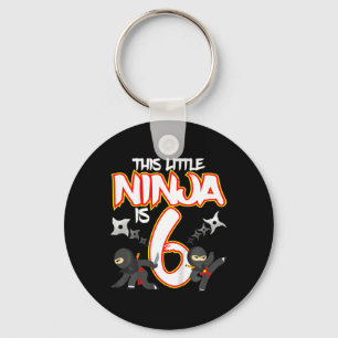 Kids 6 Year Old Ninja Birthday Party Martial Arts Keychain