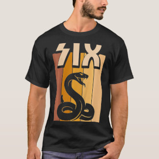 Kids 6 Year Old Snake Birthday Boy Girl 6th Birthd T-Shirt