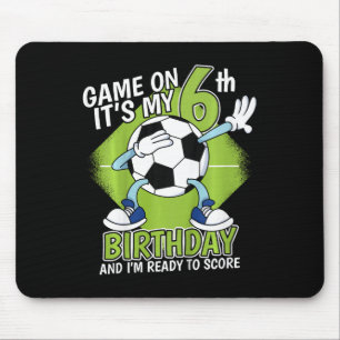 Kids 6 Year Old Soccer Player Boy Birthday 6th Bda Mouse Pad