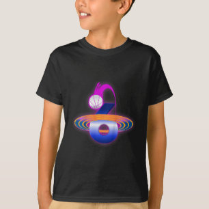 Kids 6 Year Old Space Basketball 6th Birthday Part T-Shirt