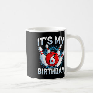 Kids 6 Years Old Bowling 6th Birthday Party Boys G Coffee Mug
