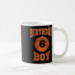 Kids 6 Years Old Boy 6th Birthday Bysketbyll Theme Coffee Mug<br><div class="desc">Kids 6 Years Old Boy 6th Birthday Bysketbyll Theme Gifts</div>