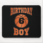Kids 6 Years Old Boy 6th Birthday Bysketbyll Theme Mouse Pad<br><div class="desc">Kids 6 Years Old Boy 6th Birthday Bysketbyll Theme Gifts</div>