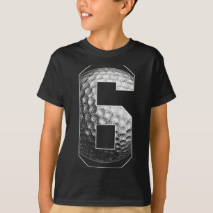 Kids 6th Birthday Boy Golf Player Golf 6 Years Old T-Shirt