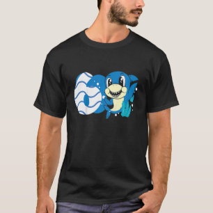 Kids 6th Birthday Boys Shark 6 years Old Ocean Sha T-Shirt