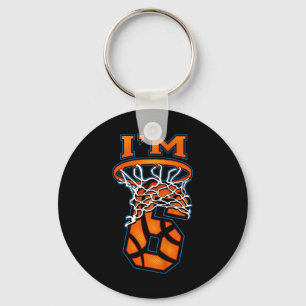 Kids 6th Birthday Bysketbyll I'm 6 Boy Girl 6th Bi Keychain