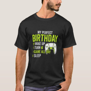 Kids 6th Birthday For Boys 6 Years Old Video Gam T-Shirt