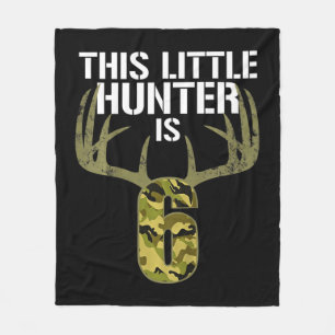 Kids 6th Birthday Hunting  Boys Fun Deer Hunter Gi Fleece Blanket