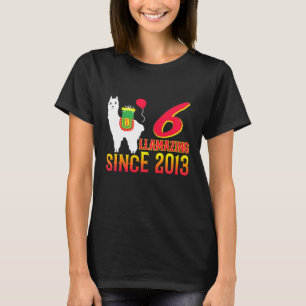 Kids 6th Birthday Llama Llamazing Since 2013 6 Yea T-Shirt