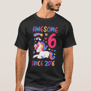 Kids 6Th Birthday Party Unicorn Girl 6 Years Old B T-Shirt