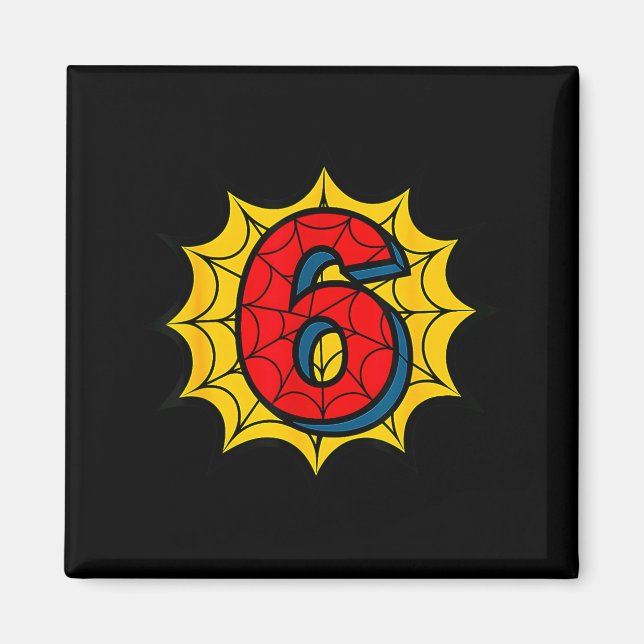 Kids 6th Birthday Sder Theme Party 6 Year Old Boys Magnet (Front)