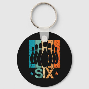 Kids 6th Bowling Birthday 6 Year Old Birthday Bowl Keychain