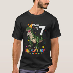 Kids 7 Birthday Boy Kids 7 Year Old 7th Birthday D T-Shirt