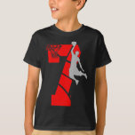 Kids 7 Year Old 7th Bysketbyll Birthday Partytheme T-Shirt<br><div class="desc">Kids 7 Year Old 7th Bysketbyll Birthday Partytheme Boys Girls</div>