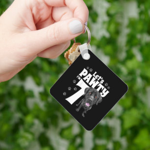 Kids 7 Year Old Black Lab Dog Birthday Pawty Labra Keychain