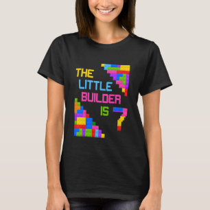 Kids 7 Year Old Building Blocks Birthday Kids Bric T-Shirt