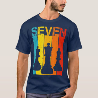 Kids 7 Year Old Chess Player Birthday Boy Girl 7th T-Shirt